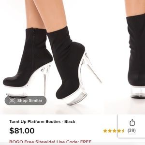Fashionova sock platform booties
